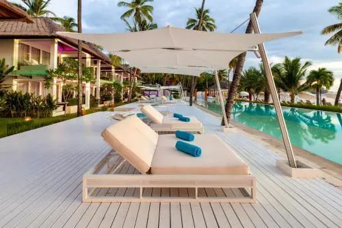 Luxury resort lounger for poolside hospitality projects