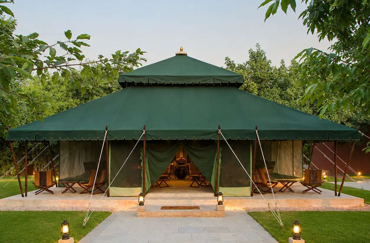 Waterproof Mughal tent with premium interiors