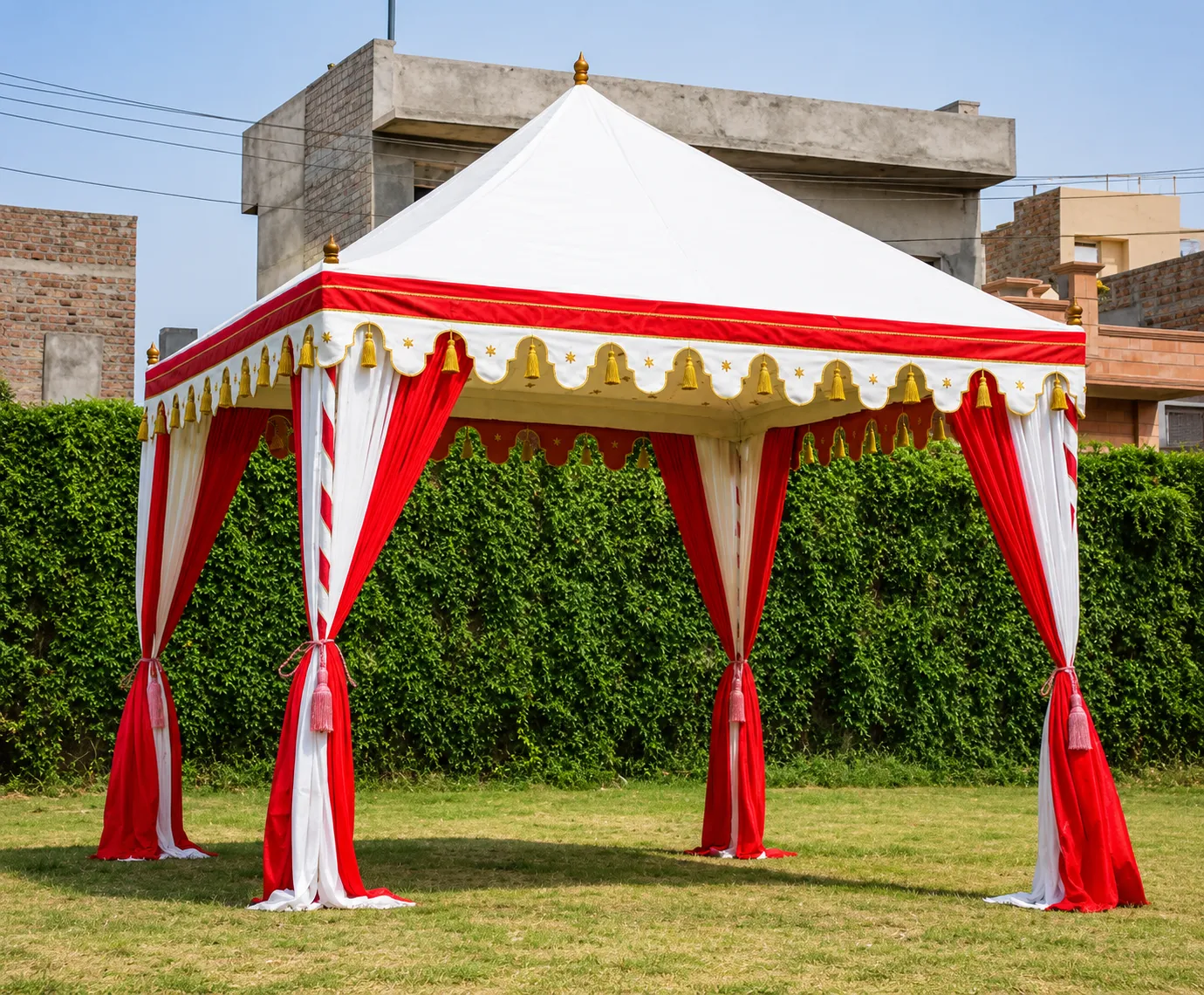 Outdoor pergola tent for weddings and events