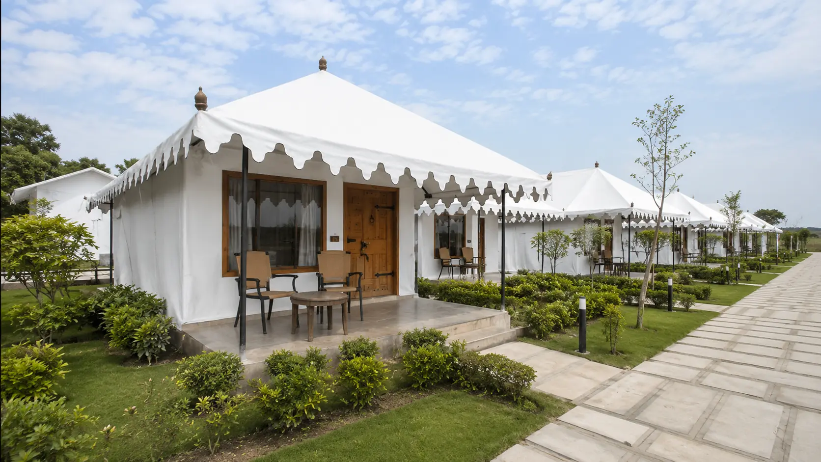 Custom Swiss Cottage Tent for glamping and hotels